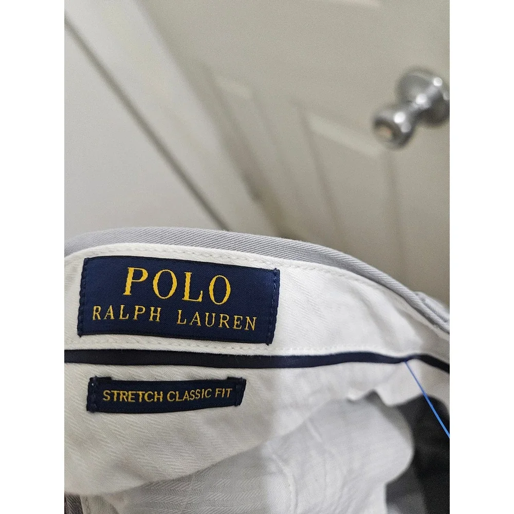 Polo Ralph Lauren Mens Stretch Classic Fit Chino Shorts Gray Size 35